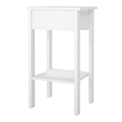 Madrid Bedside Table with 1 Drawer in White – FTG, view 5