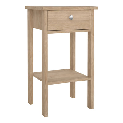 Madrid Bedside Table with 1 Drawers in Jackson Hickory Oak – FTG