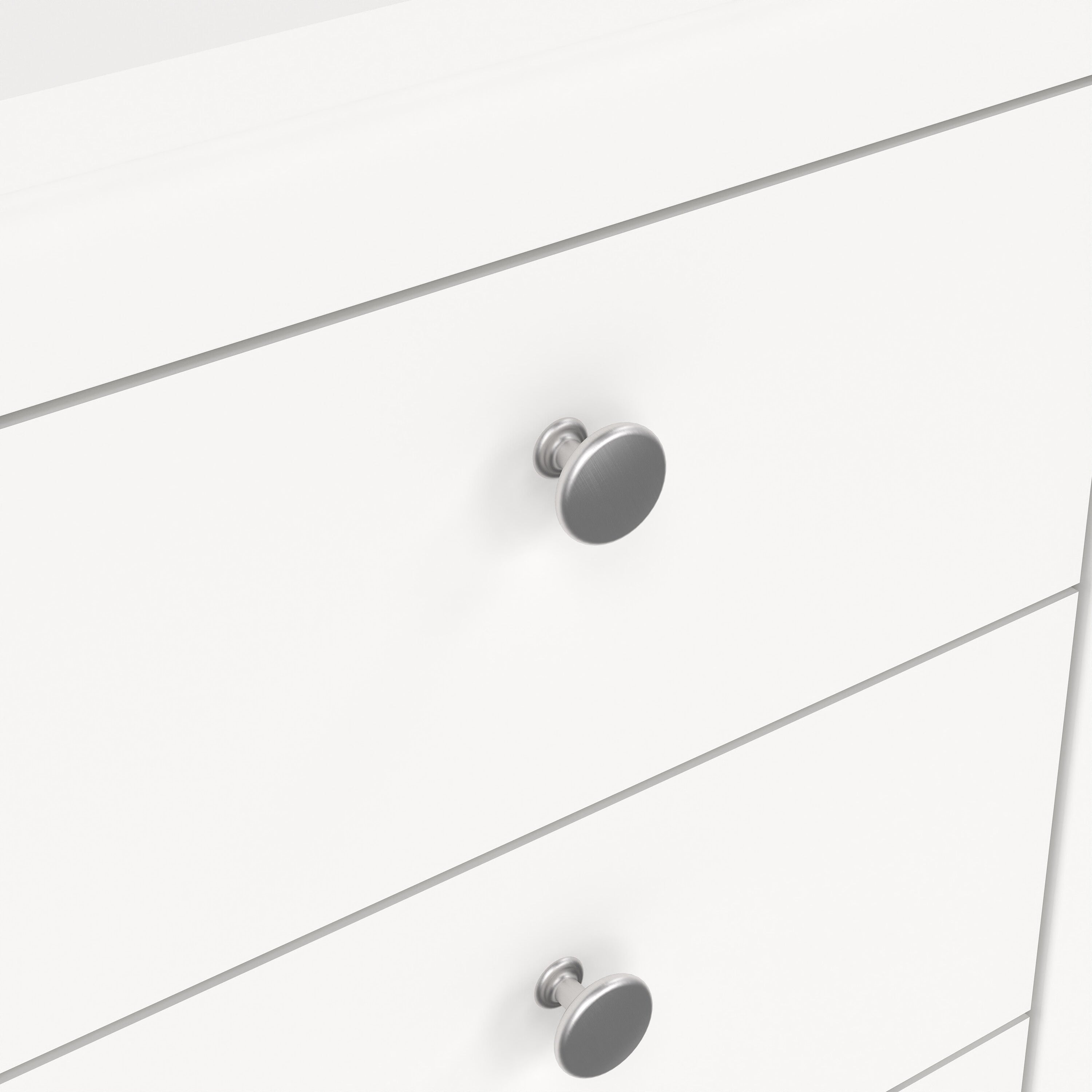 Madrid Bedside Table 3 Drawers in White – FTG, view 8