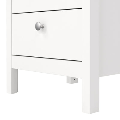Madrid Bedside Table 3 Drawers in White – FTG, view 9