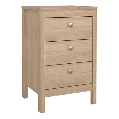 Madrid Bedside Table 3 Drawers in Jackson Hickory Oak – FTG