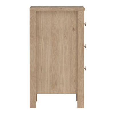 Madrid Bedside Table 3 Drawers in Jackson Hickory Oak – FTG, view 4