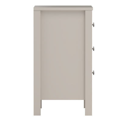 Madrid Bedside Table 3 Drawers in Cashmere – FTG, view 4