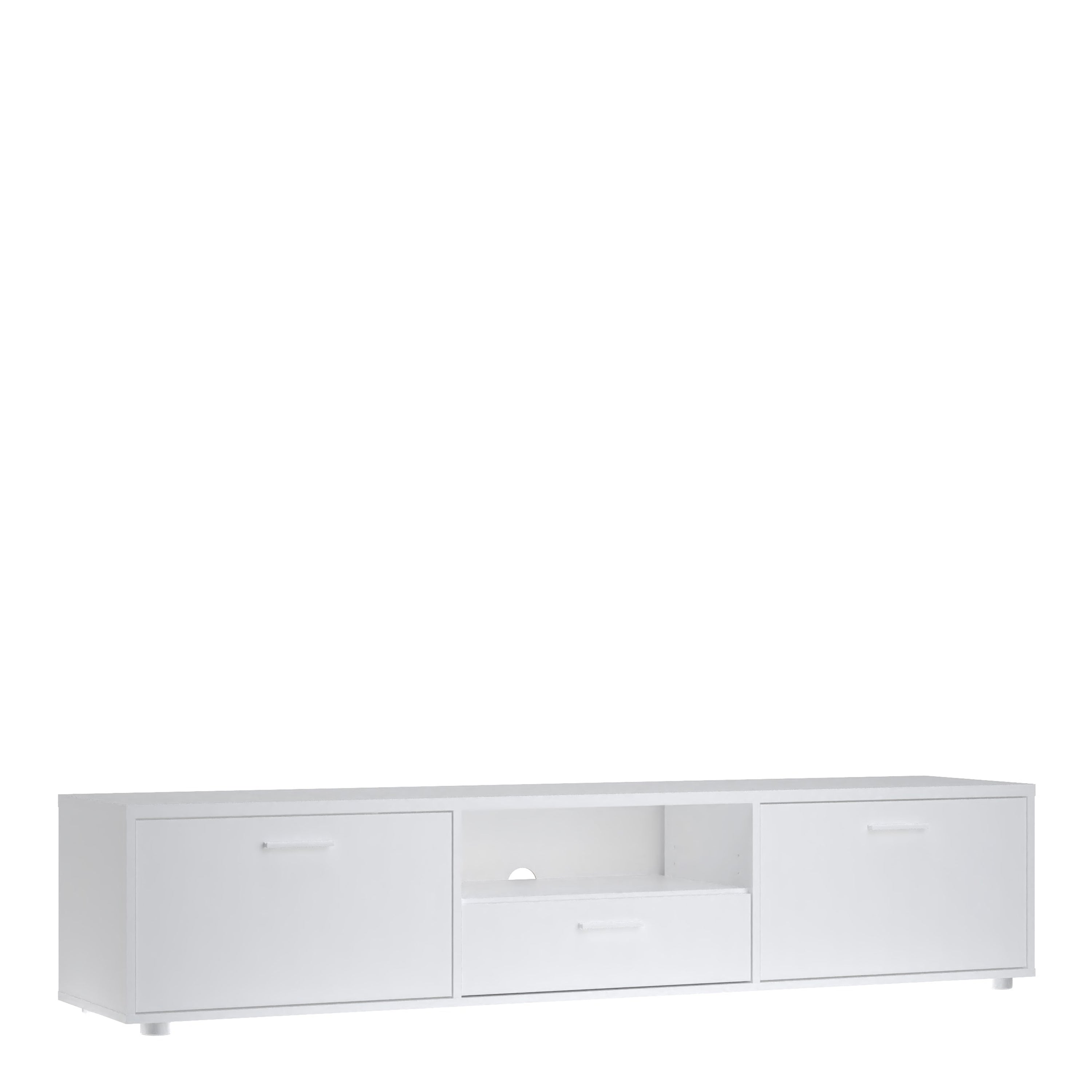 Media TV Unit with 2 Doors 1 Drawer 177cm White – FTG