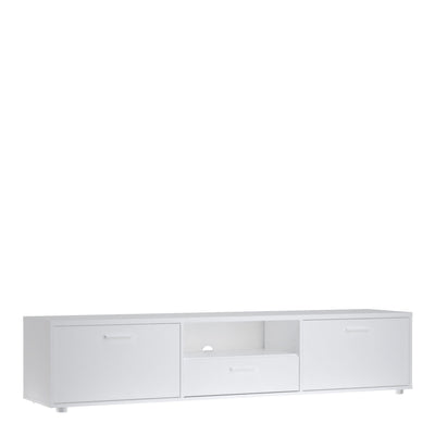 Media TV Unit with 2 Doors 1 Drawer 177cm White – FTG