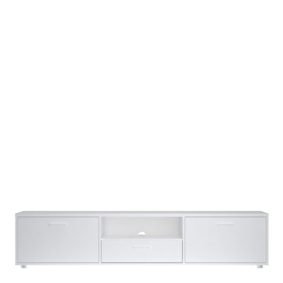 Media TV Unit with 2 Doors 1 Drawer 177cm White – FTG, view 2