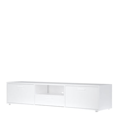 Media TV Unit with 2 Doors 1 Drawer 177cm White – FTG, view 3