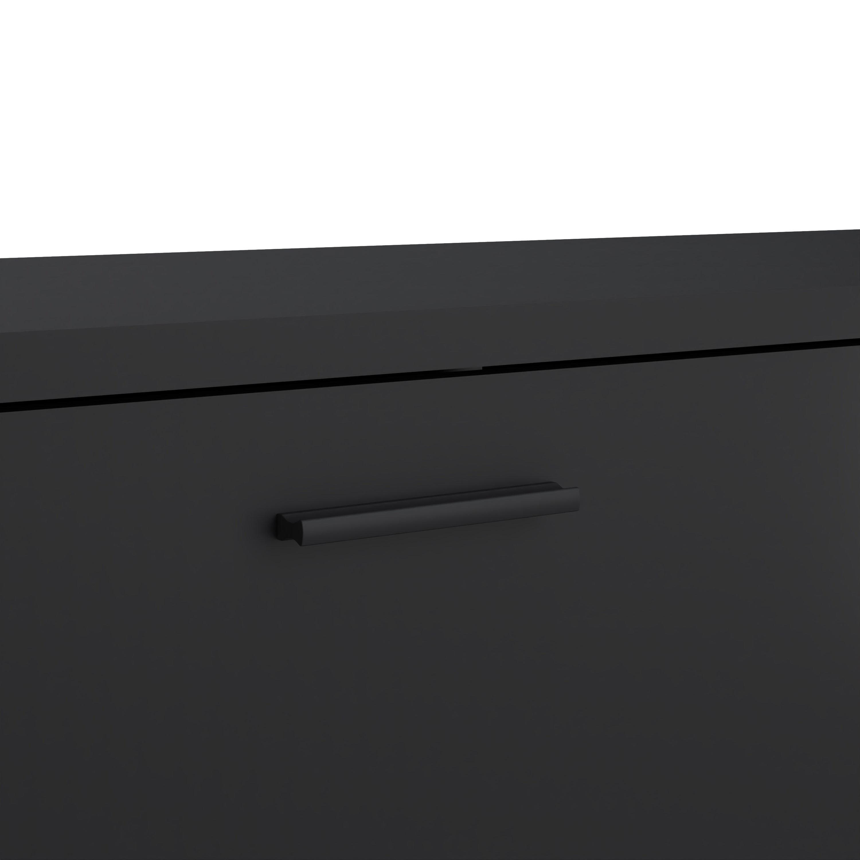 Media TV Unit with 2 Doors 1 Drawer 177cm Black – FTG, view 9
