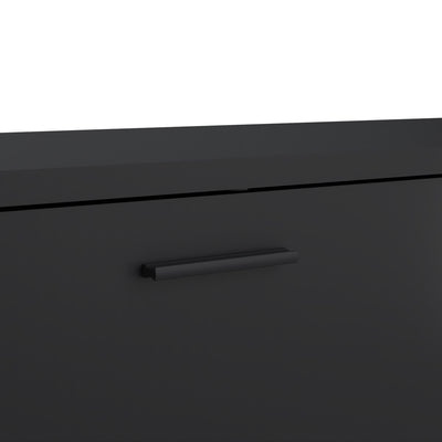 Media TV Unit with 2 Doors 1 Drawer 177cm Black – FTG, view 9