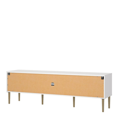 Media TV Unit with 2 Doors 1 Drawer in White – FTG, view 4