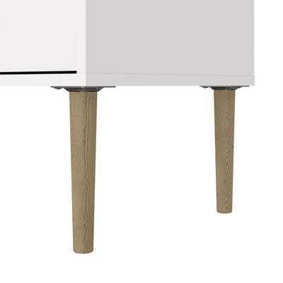 Media TV Unit with 2 Doors 1 Drawer in White – FTG, view 9