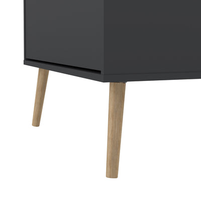 Cumbria Shoe Cabinet 3 Flip Down Doors Dark Grey – FTG, view 10