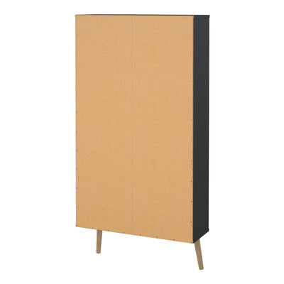Cumbria Shoe Cabinet 3 Flip Down Doors Dark Grey – FTG, view 4