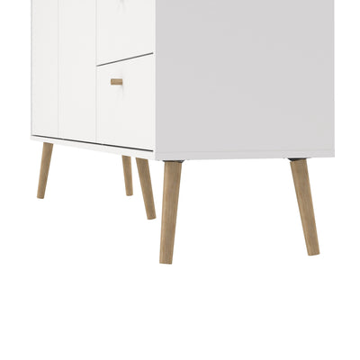 Cumbria Sideboard 2 Doors + 3 Drawers White – FTG, view 3