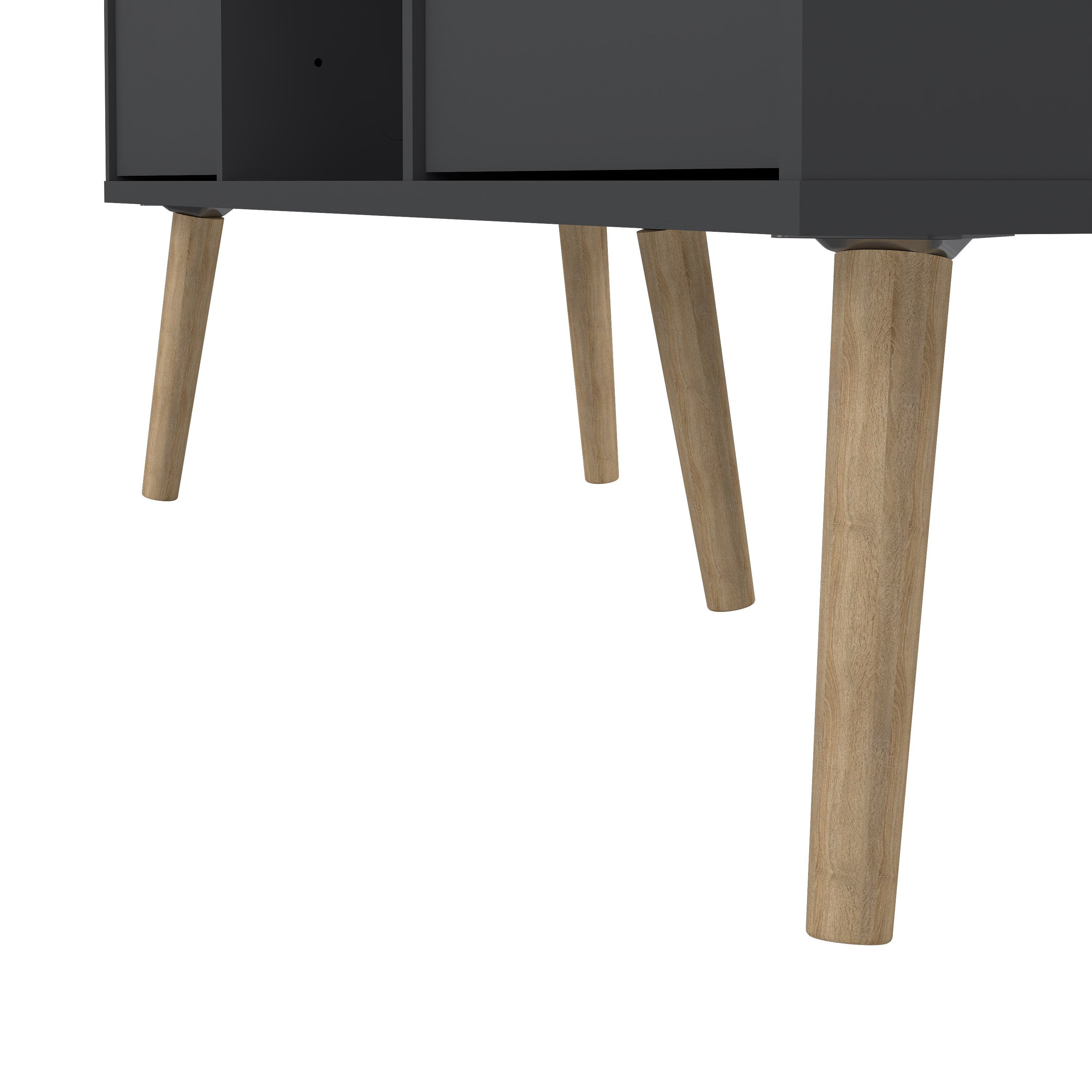 Cumbria TV-Unit 2 Drawers Dark Grey – FTG, view 3