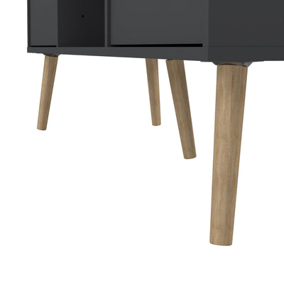 Cumbria TV-Unit 2 Drawers Dark Grey – FTG, view 3