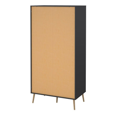 Cumbria Wardrobe with 2 Doors + 2 Drawers Dark Grey – FTG, view 4