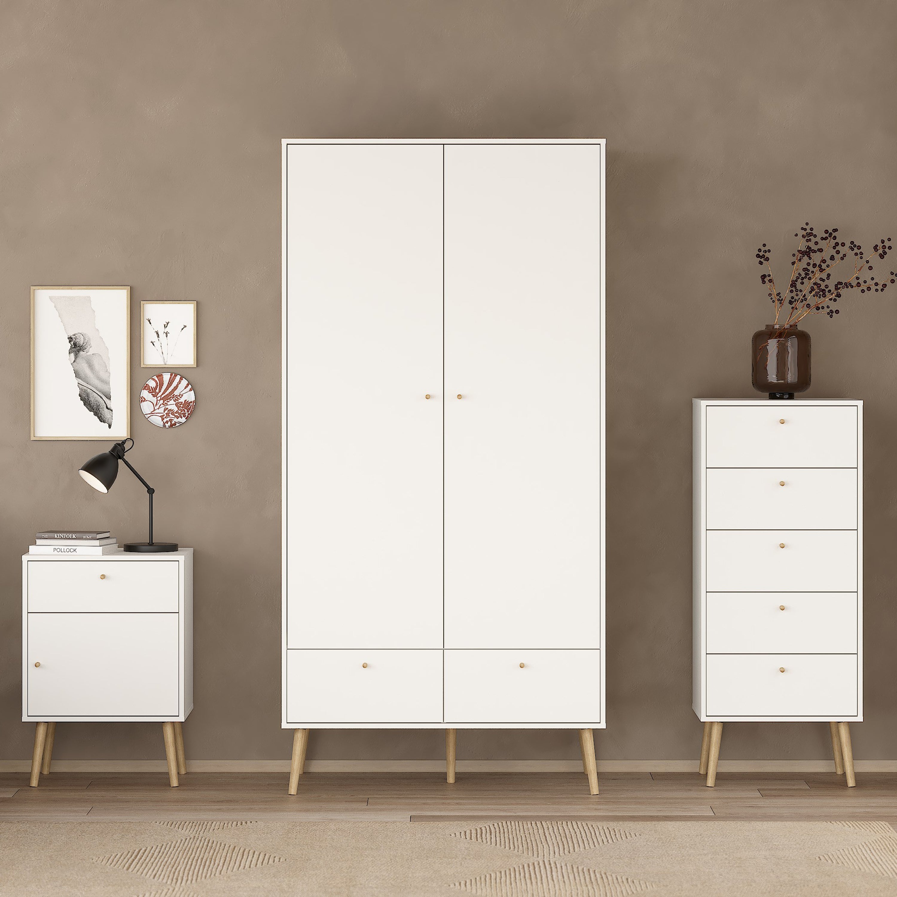 Cumbria Chest 5 Drawers White – FTG, view 6