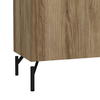 Kendall TV-Unit with 2 Doors + 1 Drawer Oak and Black – FTG, view 8