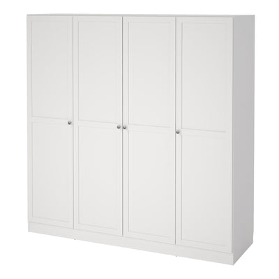 Brande Wardrobe with 4 Frame Doors in White – FTG, view 3