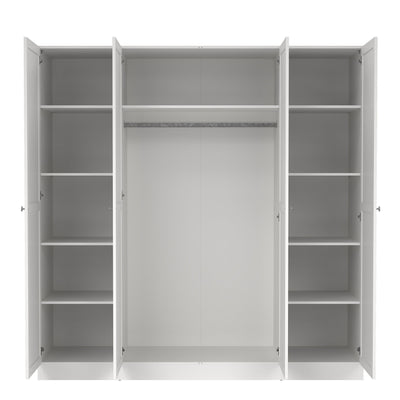 Brande Wardrobe with 4 Frame Doors in White – FTG, view 6