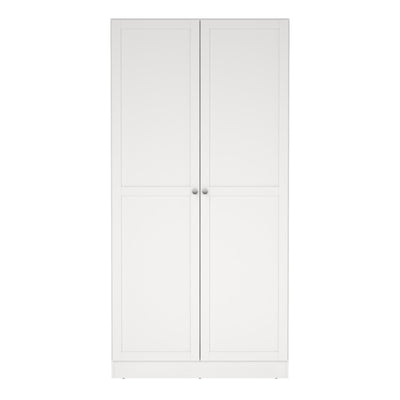 Brande Wardrobe with 2 Frame Doors in White – FTG, view 2