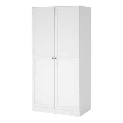Brande Wardrobe with 2 Frame Doors in White – FTG, view 3