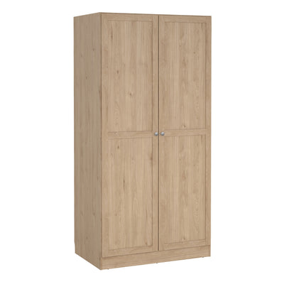 Brande Wardrobe with 2 Frame Doors in Jackson Hickory – FTG