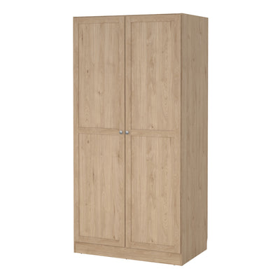 Brande Wardrobe with 2 Frame Doors in Jackson Hickory – FTG, view 3