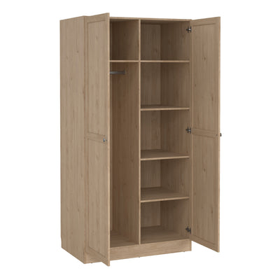 Brande Wardrobe with 2 Frame Doors in Jackson Hickory – FTG, view 5