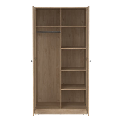 Brande Wardrobe with 2 Frame Doors in Jackson Hickory – FTG, view 6