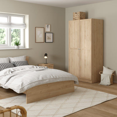 Brande Wardrobe with 2 Frame Doors in Jackson Hickory – FTG, view 7