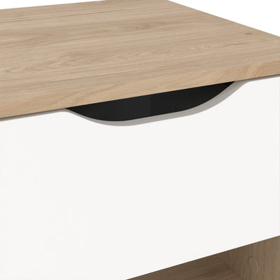Ikast Nightstand 1 Drawer in Jackson Hickory and White – FTG, view 11