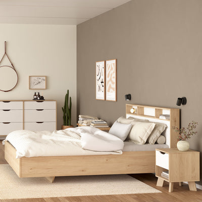 Ikast Nightstand 1 Drawer in Jackson Hickory and White – FTG, view 7