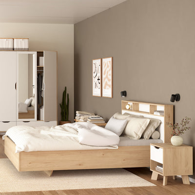 Ikast Nightstand 1 Drawer in Jackson Hickory and White – FTG, view 8