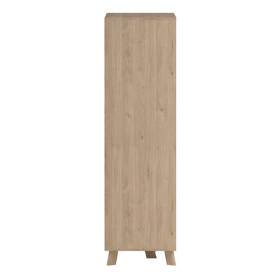 Ikast Wardrobe 3 Doors and 2 Drawers with Mirror in Jackson Hickory and White – FTG, view 4