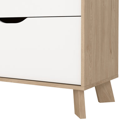Ikast 6 Drawers Double Dresser in Jackson Hickory and White – FTG, view 11