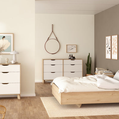 Ikast 6 Drawers Double Dresser in Jackson Hickory and White – FTG, view 7