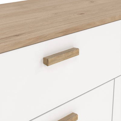 Ikast Sideboard 4 Doors + 1 Drawer in Jackson Hickory and White – FTG, view 9