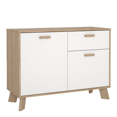 Ikast Sideboard 2 Doors + 1 Drawer in Jackson Hickory and White – FTG