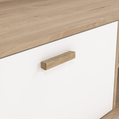 Ikast TV-unit with 1 Door + 2 Drawers in Jackson Hickory and White – FTG, view 9