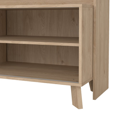 Ikast TV-Wall Unit with 2 Sliding Doors in Jackson Hickory and White – FTG, view 11