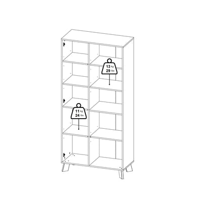Ikast China Cabinet 2 Doors in Jackson Hickory and White – FTG, view 13