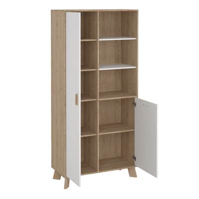 Ikast China Cabinet 2 Doors in Jackson Hickory and White – FTG, view 6