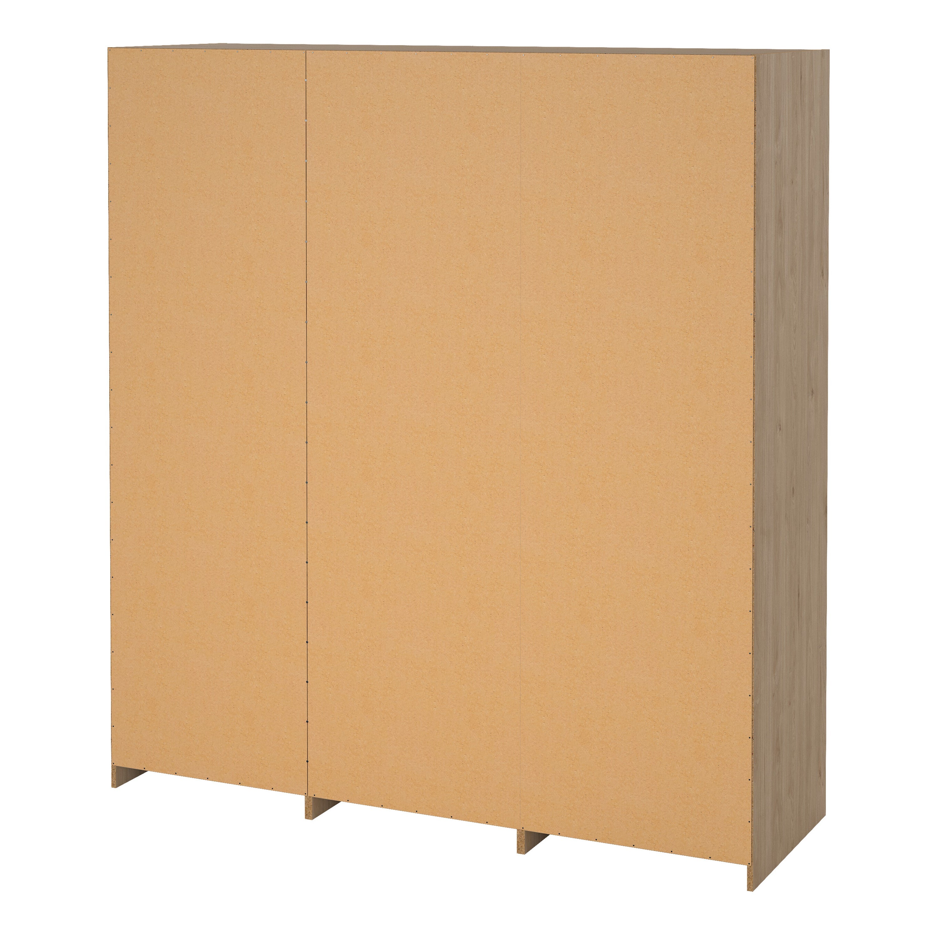 Line Wardrobe with 2 Sliding Doors 1 Sliding Door with Mirror in Jackson Hickory Oak – FTG, view 5