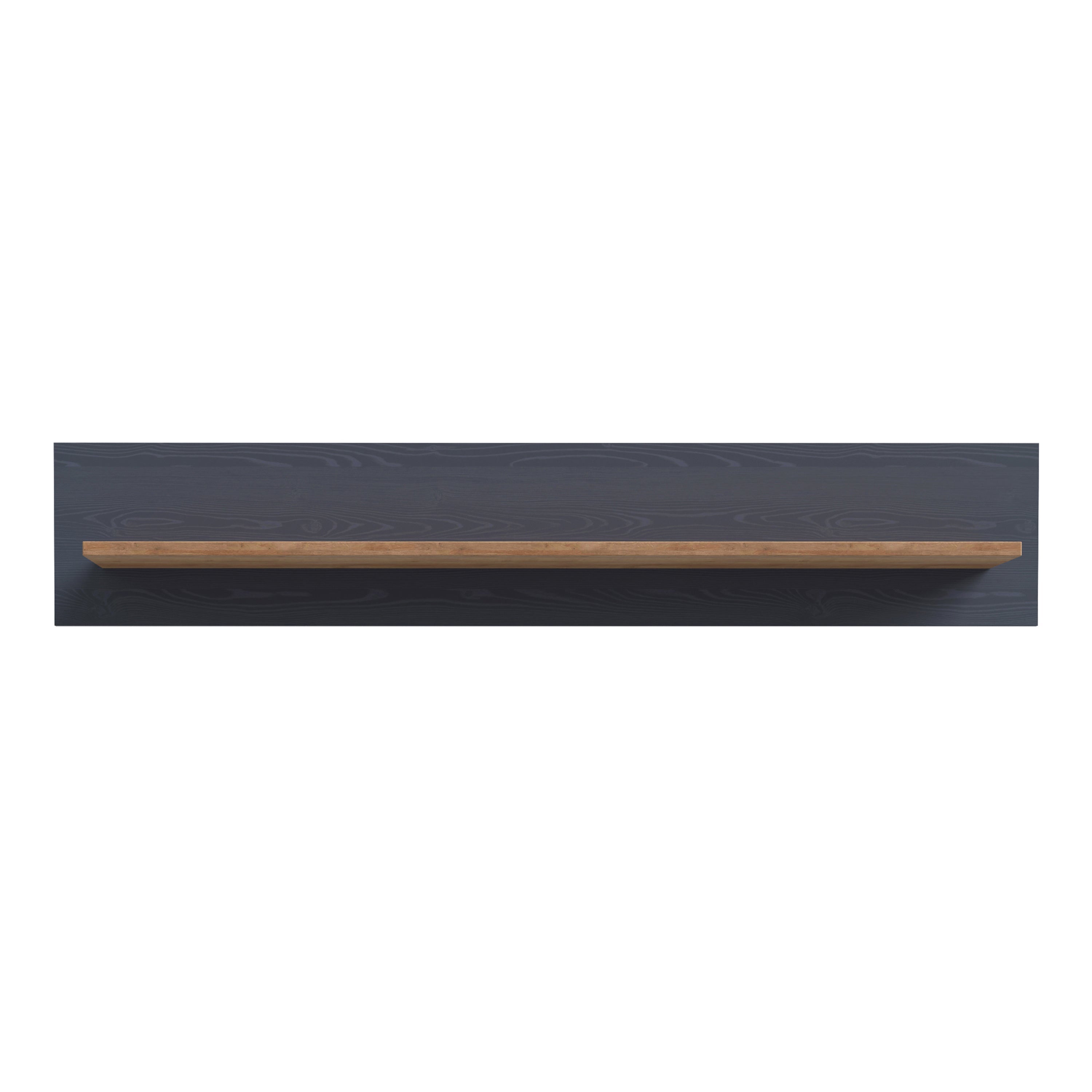 Bohol 160cm Wall Shelf in Riviera Oak/Navy – FTG, view 2