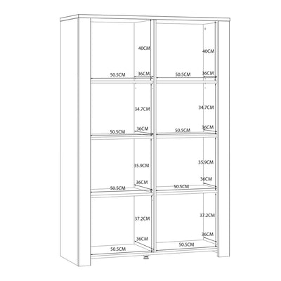 Bohol 2 Door Display Cabinet in Riviera Oak/White – FTG, view 9