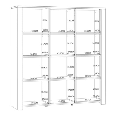 Bohol 3 Door Large Display Cabinet in Riviera Oak/Navy – FTG, view 8