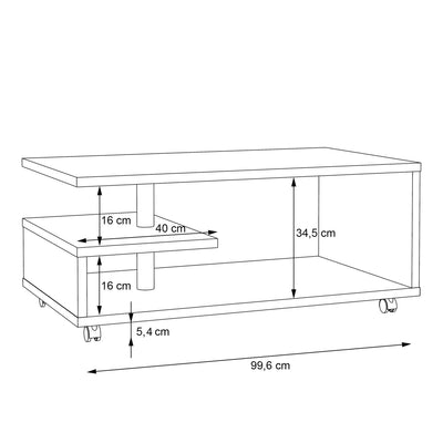 Bailey Coffee Table in Sand Oak – FTG, view 4
