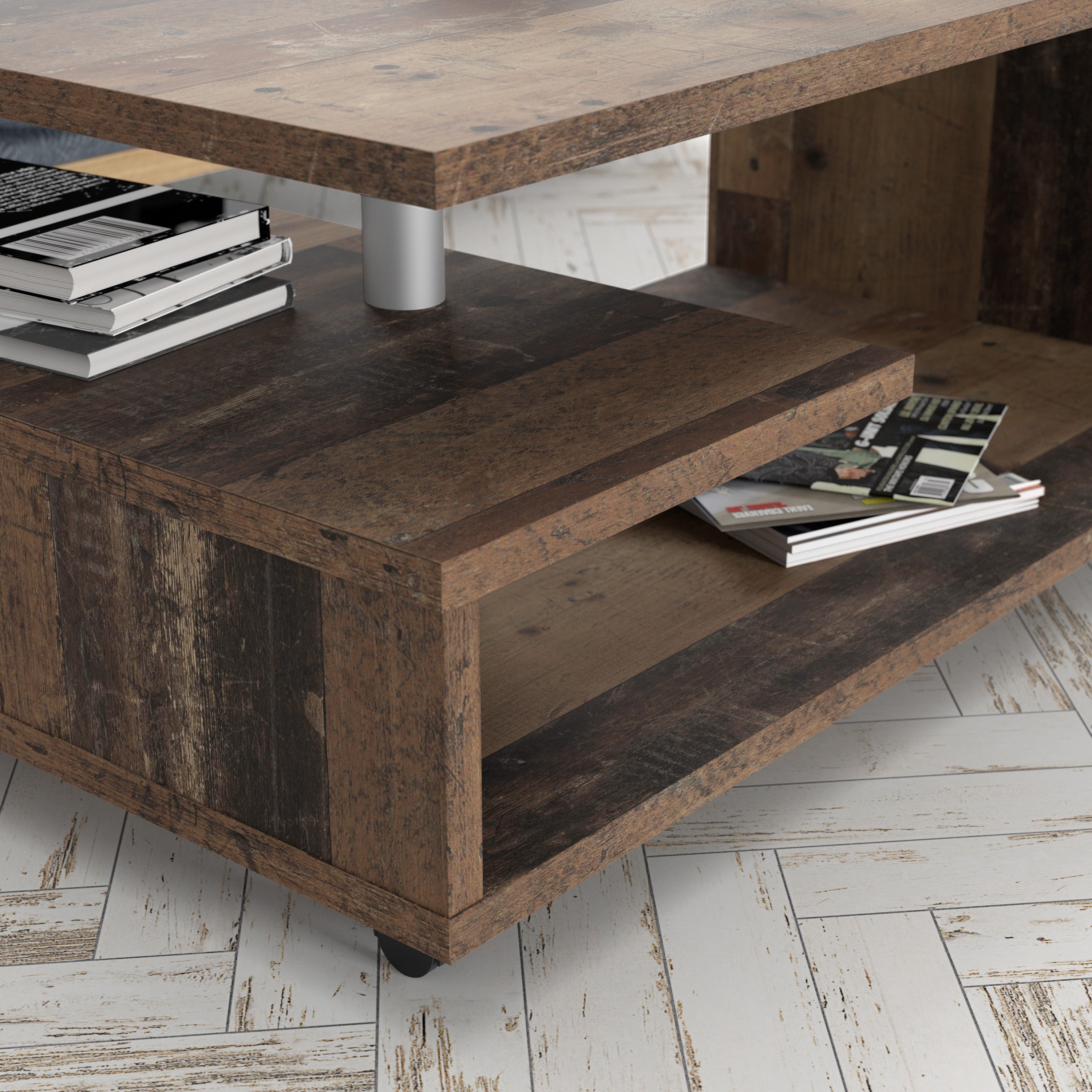 Bailey Coffee Table in Old Vintage Wood – FTG, view 5